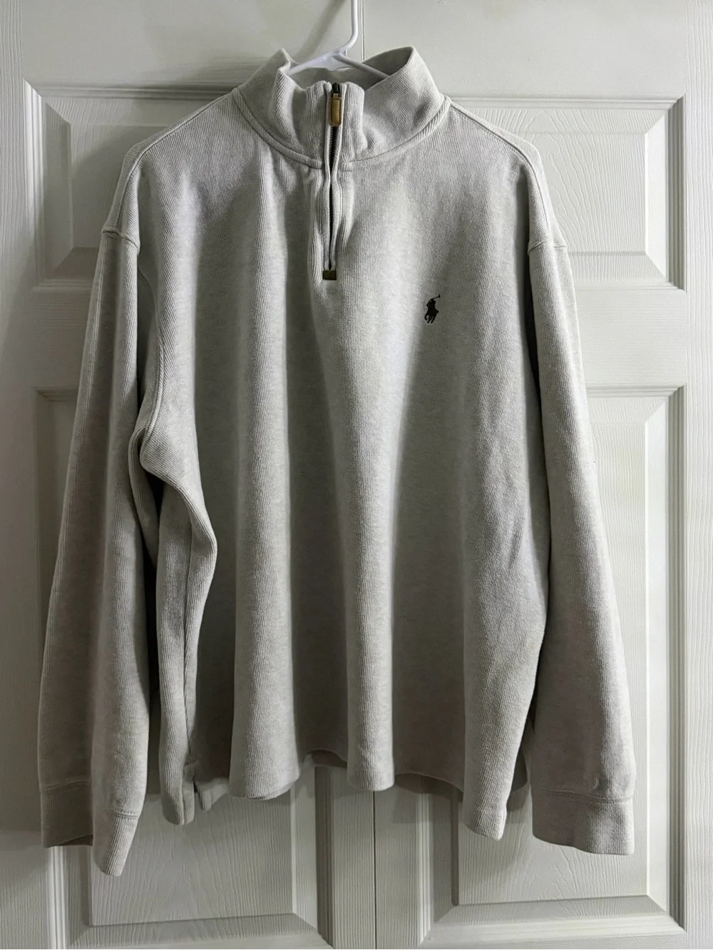 Polo by Ralph Lauren Men's Light Gray Half-Zip Sweatshirt